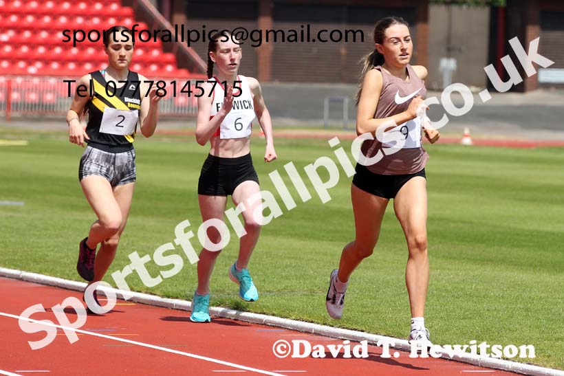 1500 metres, 2021 Northumberland, Durham and Cleveland Schools. Photo: David T. Hewitson/Sports for All Pics